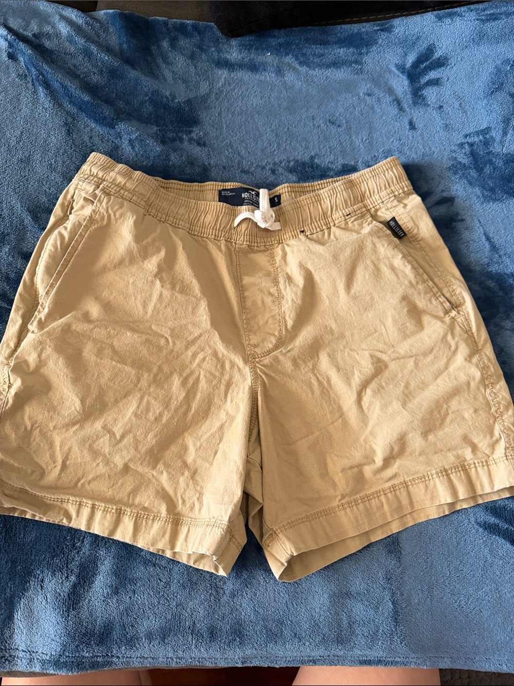 Hollister Men's Jogger Shorts in Light Brown